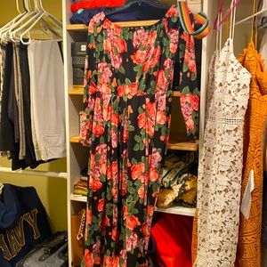 Amelia James off the shoulder floral dress